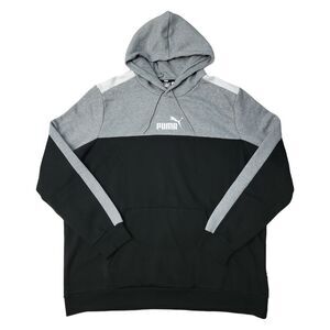 Puma Men's Long Sleeve Warm Comfortable Drawstring Classic Hoodie - Puma Black